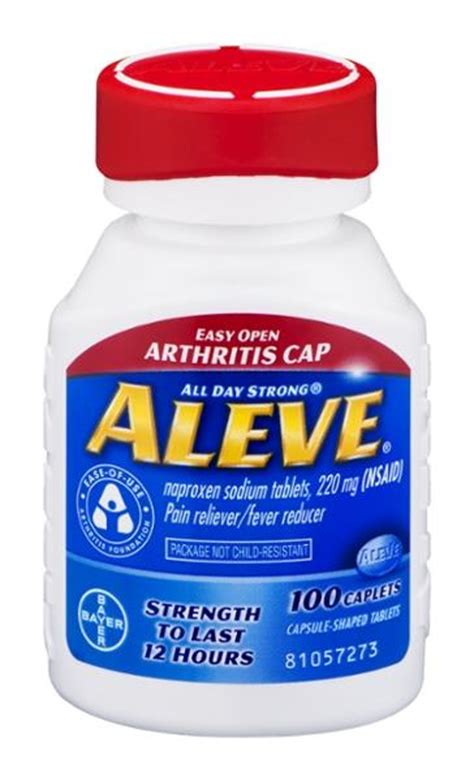 Aleve Arthritis Cap Naproxen Sodium 220Mg Pain Reliever/Fever Reducer ...