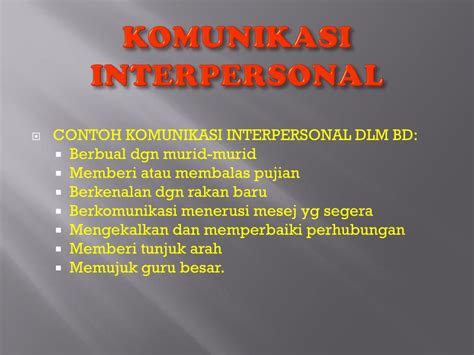 Maksud Komunikasi Interpersonal