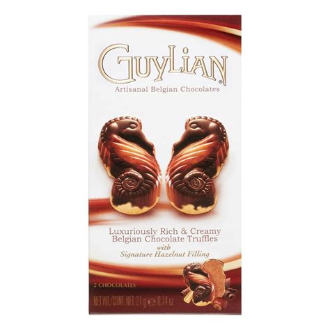 Guylian Belgian 2-Piece Seahorse Chocolate Truffles, Signature Hazelnut Filling, 0.74 Oz ...