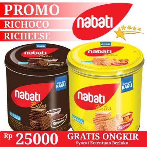 Jual RICHOCO NABATI KALENG 320gr / RICHEESE NABATI / BISKUIT KALENG | Shopee Indonesia