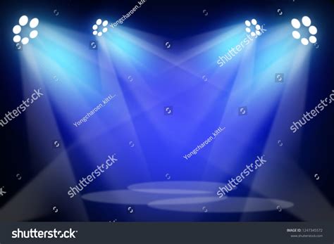 Concert On Stage Background Flood Lights Stock Illustration 1247345572 ...