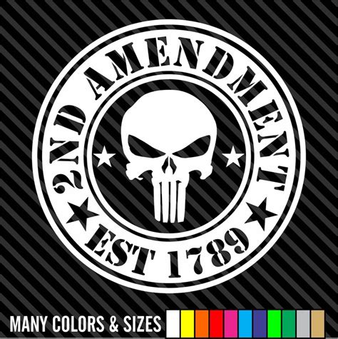 2nd Amendment USA Skull Flag Sticker Decal Car Truck Laptop - Etsy