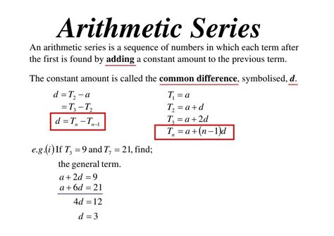 11X1 T10 01 definitions & arithmetic series