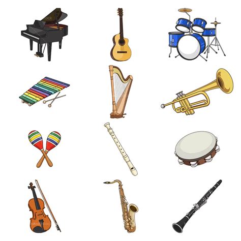 Musical Instruments Clipart Vector Collection - FriendlyStock