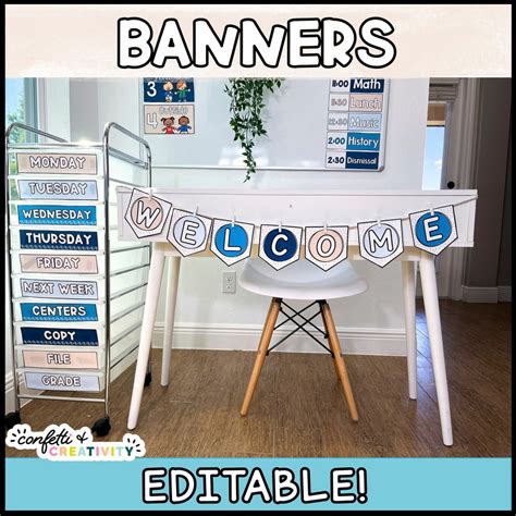 Editable Classroom Welcome Banner Ocean Classroom Decor Classroom Banner Classroom Decor Back to ...