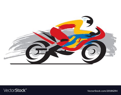 Motorcycle racer Royalty Free Vector Image - VectorStock