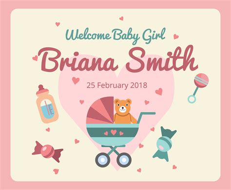 baby girl birth announcement clipart 10 free Cliparts | Download images ...