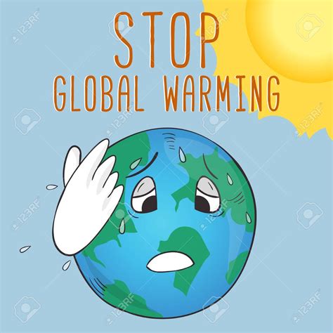 Stock Vector in 2020 | Cartoon styles, Global warming poster, Global ...