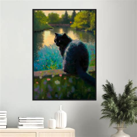 Cat Poster Monet Monet Waterlily Cat Cat Art Monet Cat - Etsy