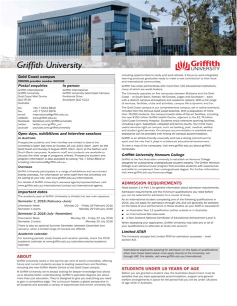 Griffith University - Universities Admissions Centre