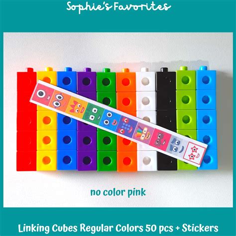 50 pcs Numberblocks Cubes Linking Cubes Link Cubes Snap Cubes Cube Links Unifix Blocks Number ...