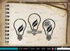 Light Bulb Monogram, Light Bulb Silhouette, Light Bulb SVG Cut Files ...