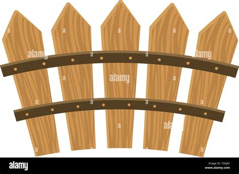 wooden fence cartoon vector illustration graphic design Stock Vector ...