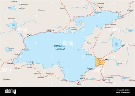 Lake Van map, turkey Stock Vector Image & Art - Alamy