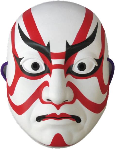 Omatsuri Land Japanese Kabuki Mask Sujiguma Design: Amazon.com.au: Fashion