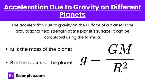 Unit 3.4 - Gravitational Field/Acceleration due to Gravity on Different ...