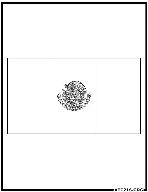 Mexico Flag Coloring Page | ATC21S