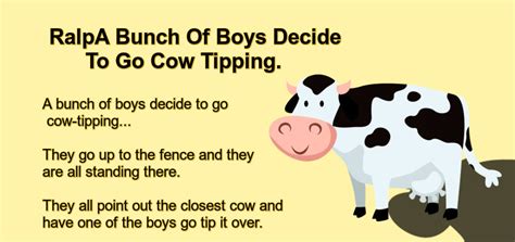 A Bunch Of Boys Decide To Go Cow Tipping.