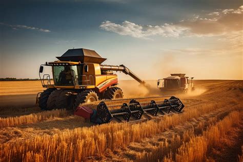 Harvest field agriculture harvester. AI | Premium Photo - rawpixel