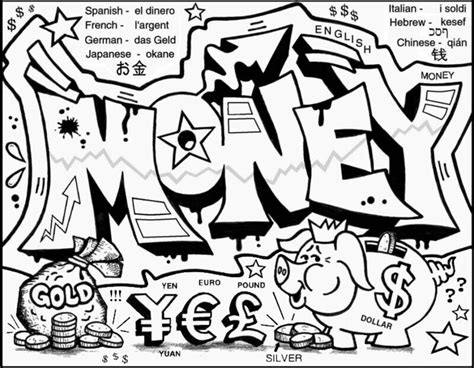 Kolorowanka Money Graffiti. Pobierz, wydrukuj lub pokoloruj online już ...