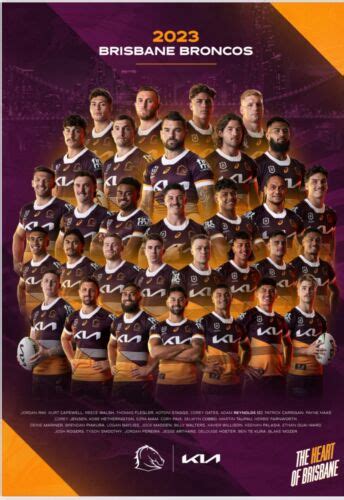 BRISBANE BRONCOS 2023 TEAM POSTER, NRL RUGBY, CHEAPEST,GREAT FEEDBACKS ...