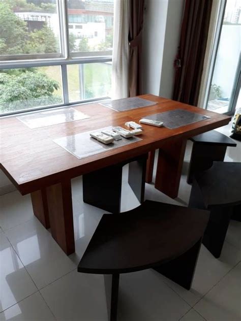 Scanteak Dining Table with benches • Singapore Classifieds
