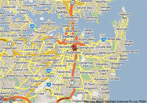 Map of Medina On Crown Surry Hill, Sydney