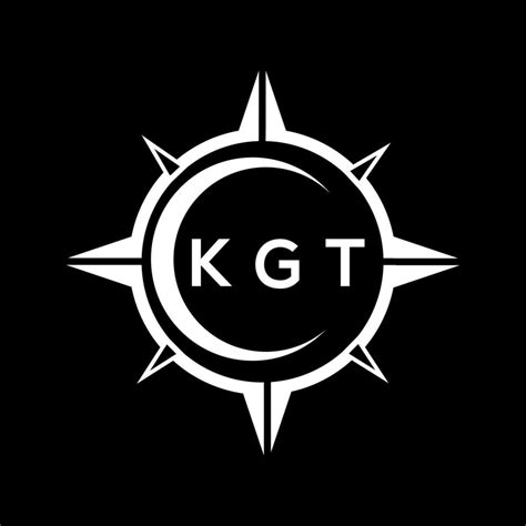 KGT abstract technology circle setting logo design on black background. KGT creative initials ...