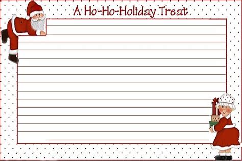 Pin by Karen Linley on ~ Recipe Cards & Clipart | Holiday recipe card template, Recipe cards ...