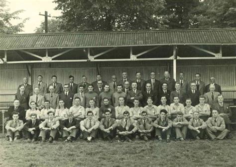 Photograph of Hitchin Town players and staff post 1952; Herts ...