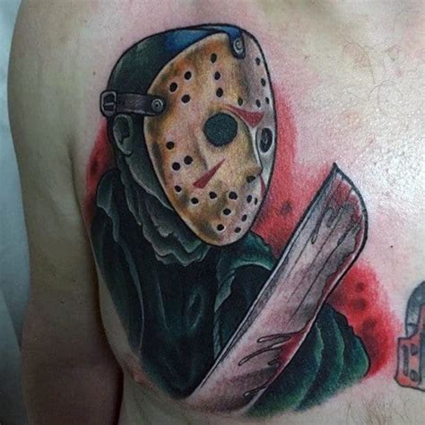 60 Jason Mask Tattoo Designs For Men - Friday The 13th Ideas