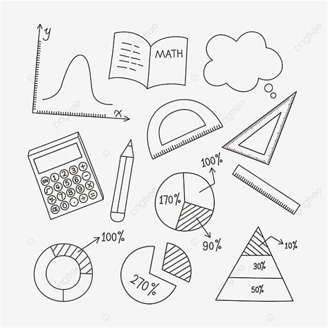 Simple Black Math Tool Information Table Vector Material, Math Drawing ...