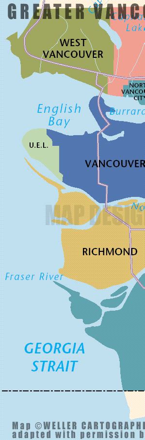 Map of Metro Vancouver, formerly known as GVRD (Greater Vancouver ...