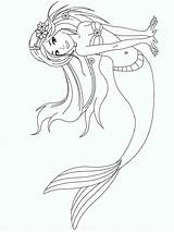 Mermaid Printable Coloring  Templates sketch template