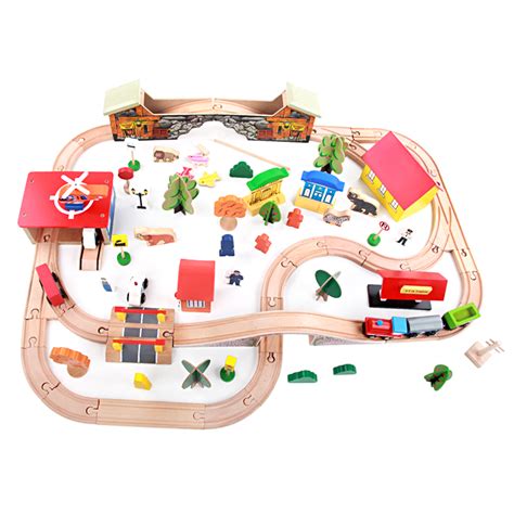 Deluxe 108-Piece Wooden Train Set – 15 Years+ Wooden Toys Manufacturer ...