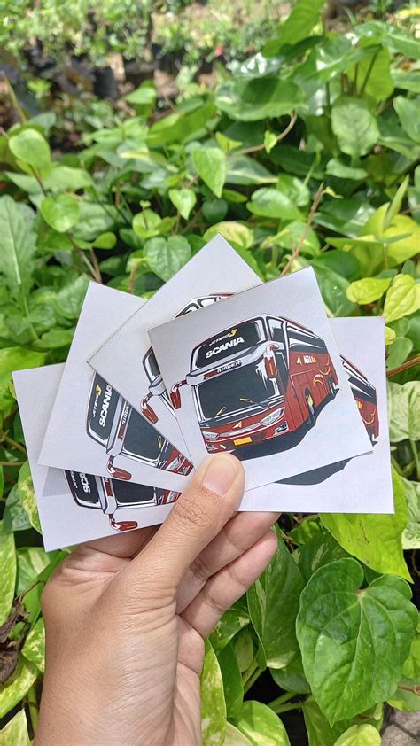 5 stiker bus sticker bis busmania bismania agramas merah marun | Lazada ...