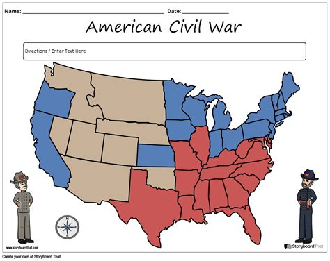 Civil War Worksheet Storyboard by worksheet-templates