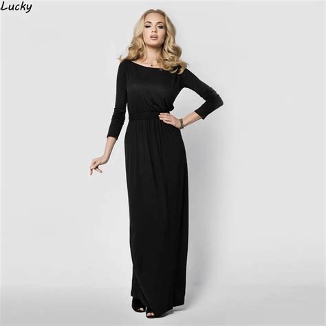 Famous Brand Women Maxi Long Sleeve Dress Elegant Full Length Dress For ...