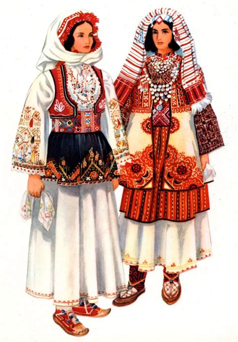 Peja. Traditional Serbian costumes from Kosovo, Peć.