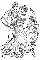 Premium Photo  A Couple dancing flamenco dance coloring Page sketch template