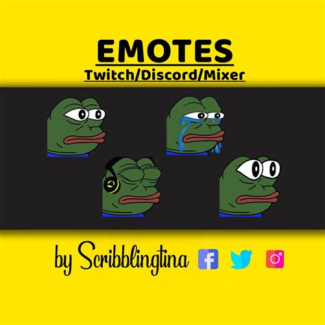 Pepe Twitch Emote Pepe Twitch Emotes Pepega Twitch Pepe the - Etsy UK