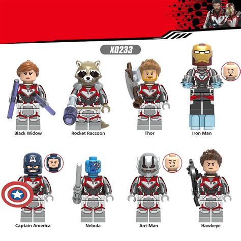 Avengers 4 Endgame Individual Minifigures | 20 minifigures | Lego Marvel Compatible Minifigures ...