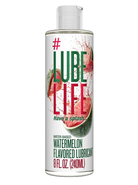 #LubeLife Water Based Watermelon Flavored Lubricant, 8 Ounce Sex Lube for Men, Women and Couples ...