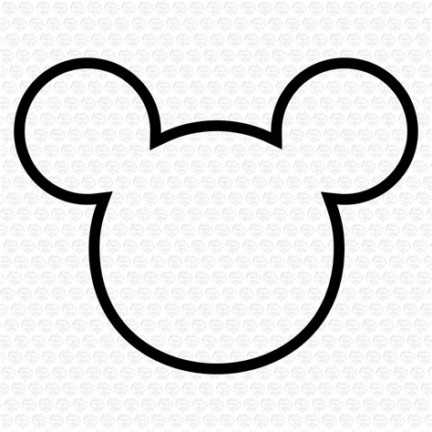 Mickey Mouse Head Outline Svg, Mickey Svg, Svg Files, Disney Svg, Disneyland Svg, Minnie Svg ...