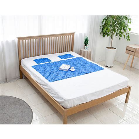 HanIl Cool Gel Mattress Bed Pad Cooling Topper Washing Patten Blue ...