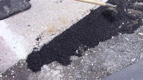 Driveway Repair, Putting a Bag of Blacktop Asphalt on a Damaged Surface - YouTube