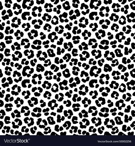 Leopard print seamless background pattern black Vector Image