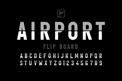 Airport Departure Board Font Vector Free | AI, SVG and EPS