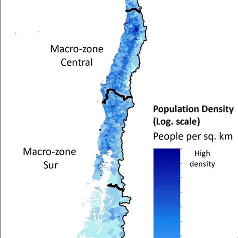 Study area for SoVI analysis in Chile and population density | Download Scientific Diagram