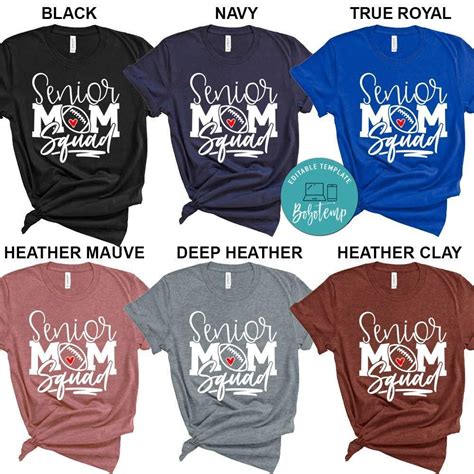 Senior Football Mom Squad Shirt | Bobotemp